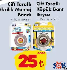 BOSS TAPE ÇİFT TARAFLI AKRİLİK MONTAJ BANDI 18 MM X 2 M BOSS TAPE ÇİFT TARAFLI AKRİLİK MONTAJ BANDI 18 MM X 2 M